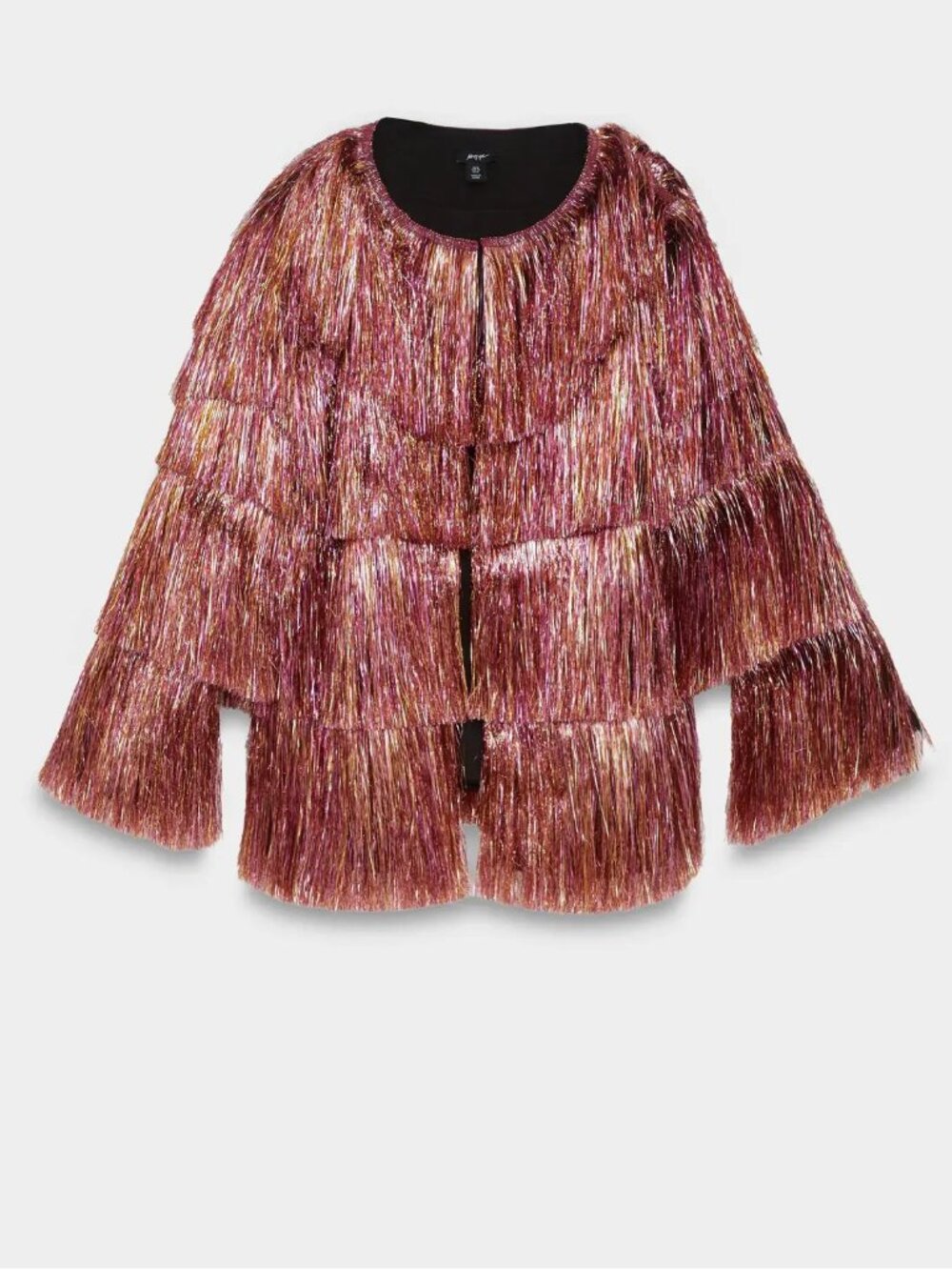 NastyGal *NEW* Metallic Pink Tinsel Fringe Party Jacket - Picture 2 of 15